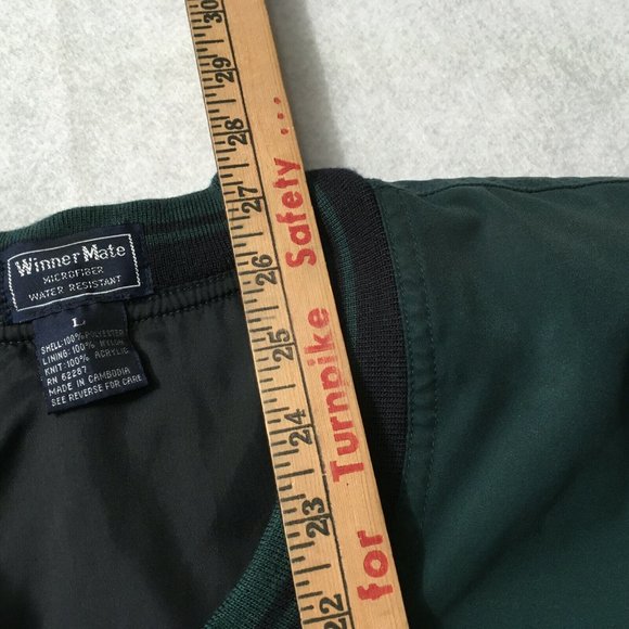 #7 Winner Mate golf Pullover Jacket Long Sleeve windbreaker Large sail green - Picture 3 of 7